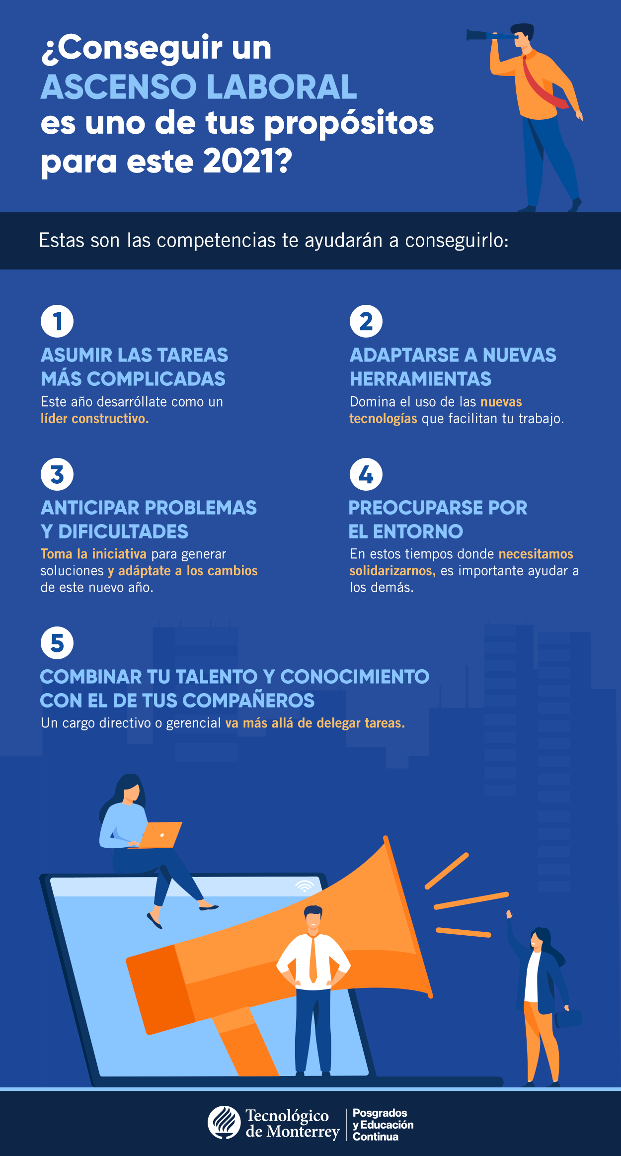 ¿Conseguir un ascenso laboral es uno de tus propósitos para este 2021? (Infografía)